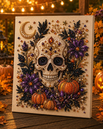 Skull Bloom Halloween pearl art DIY kit